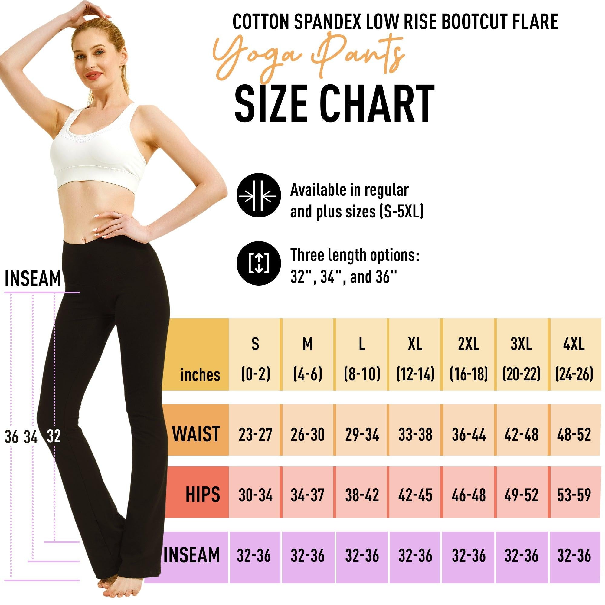 Women's Low-Rise Bootcut Flare Yoga Pants 32" Inseam