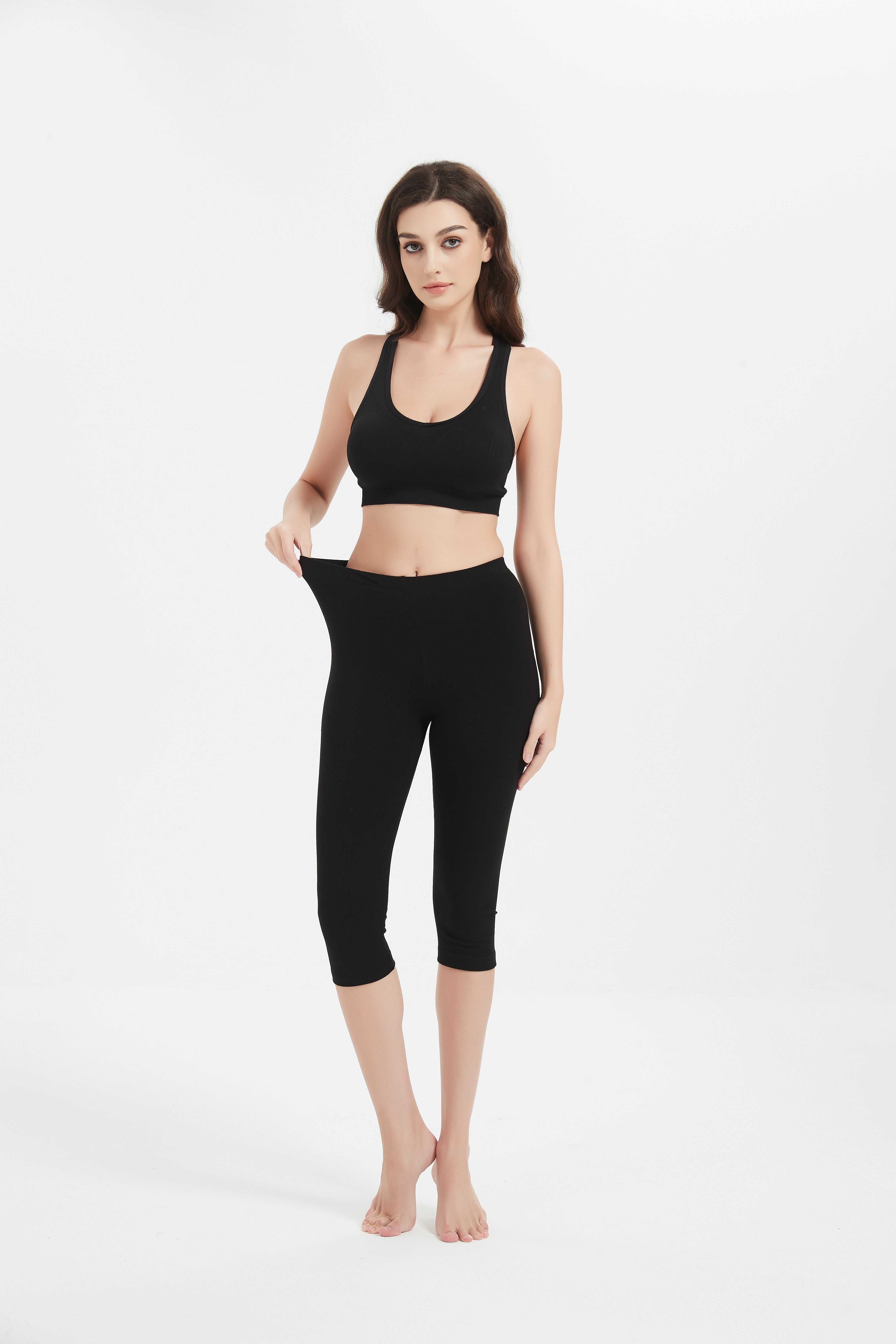 Women's Cotton Spandex Capri Leggings – Premium Comfort & Effortless Style