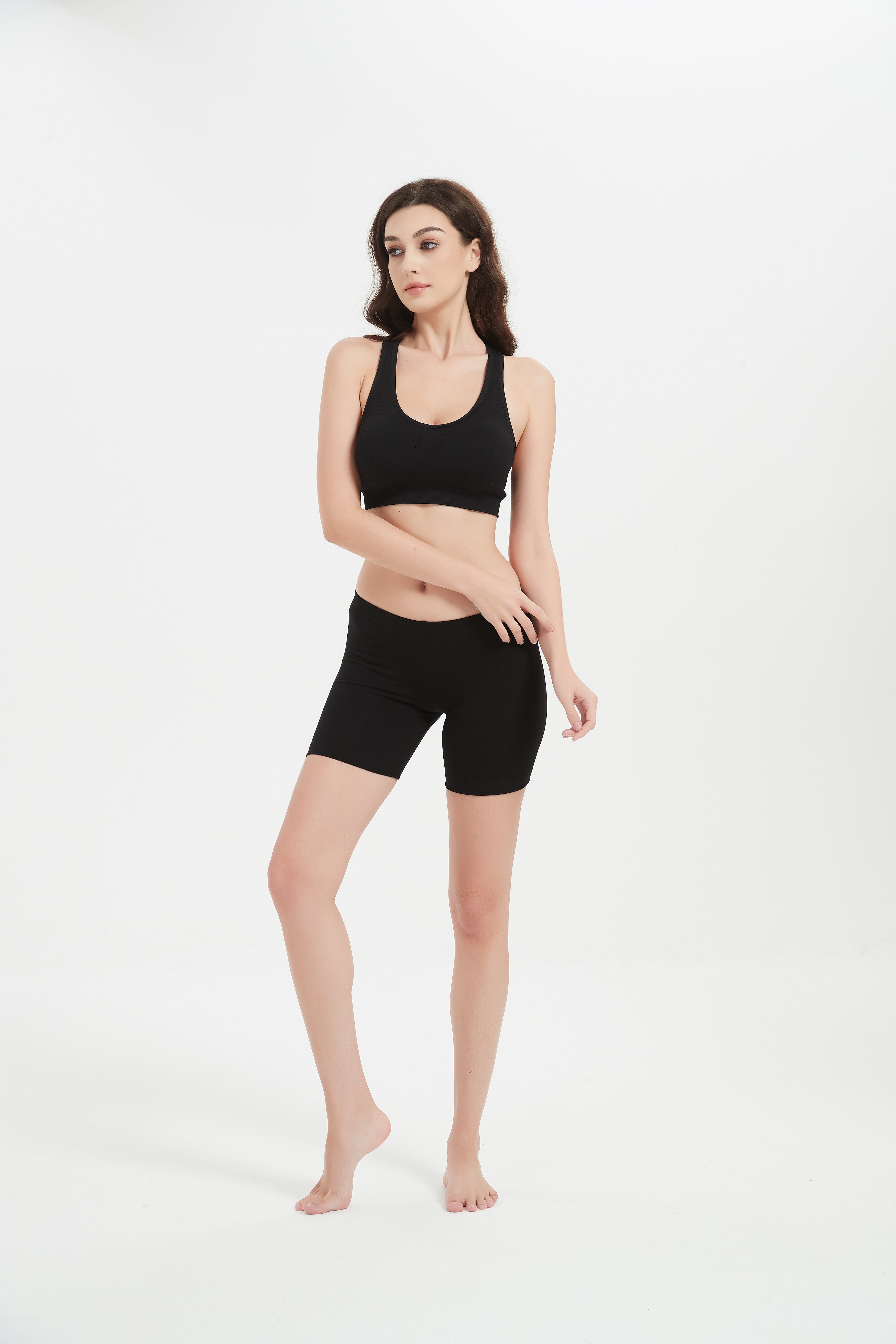 Women's Low-Rise Cotton Spandex Bike Shorts