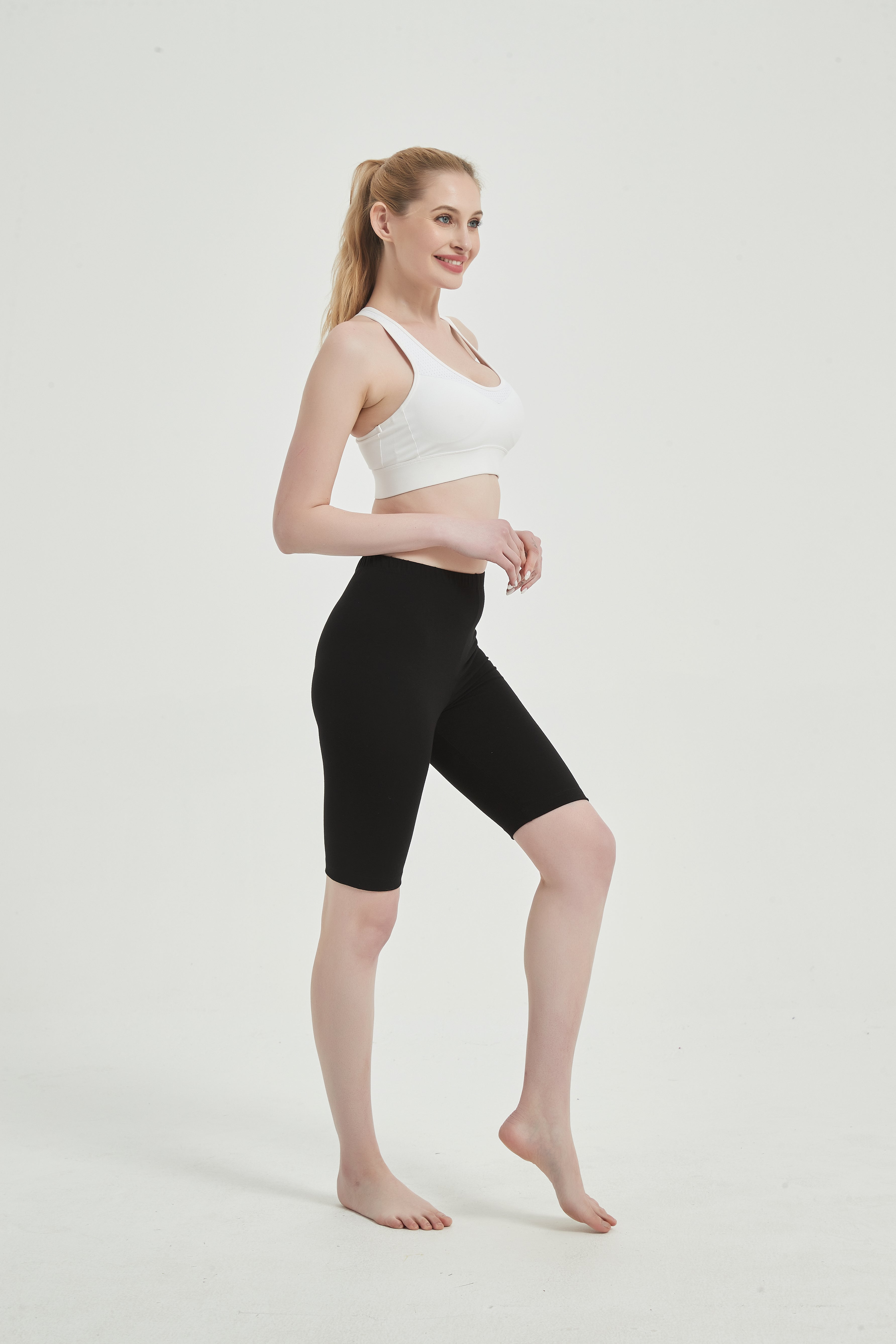 Women's Yoga Knee-Length Bike Shorts